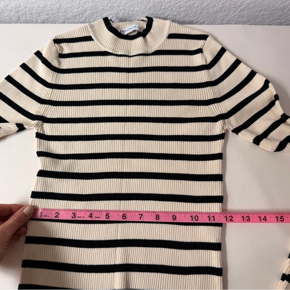 STRADIVARIUS Black & Cream Striped Sweater – Classic Prep & French Girl Chic ✨ - Picture 10 of 10